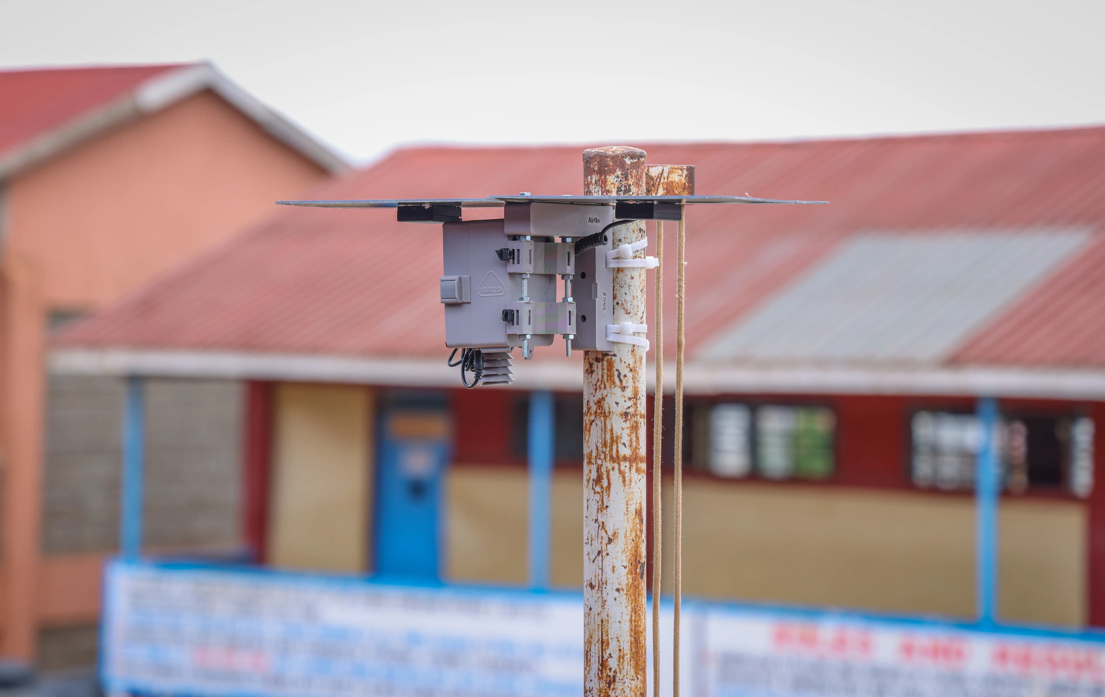 Environmental sensor station deployed in the field